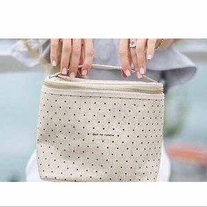 Kate Spade "Out to Lunch"  Tote Canvas Lunch Bag in Polka Dots